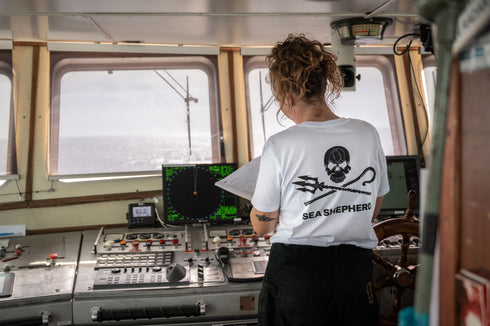 Maglietta Unisex Sea Shepherd Jolly Roger | Bianca