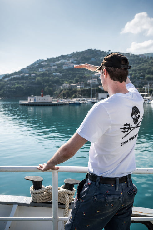 Maglietta Unisex Sea Shepherd Jolly Roger | Bianca