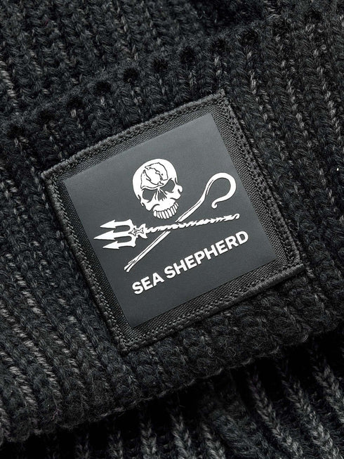 Berretto lavorato a maglia Jolly Roger | Nero