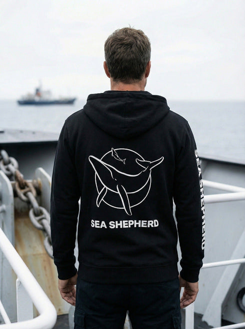 Felpa con Cappuccio Logo Classico | Nera