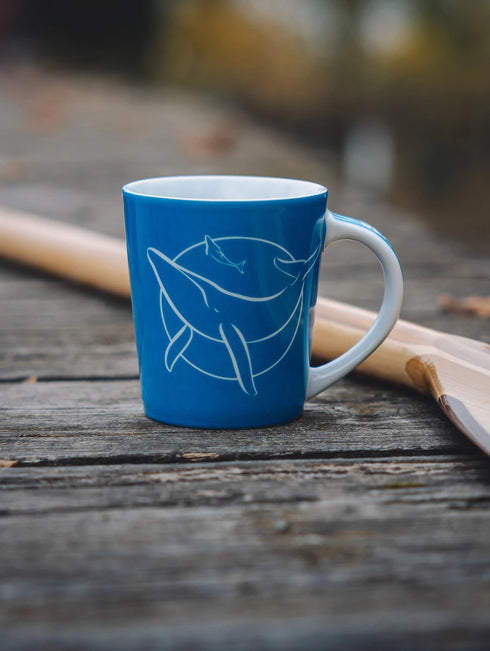 Tazza Porcellana Logo Balena | Blu