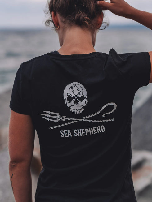 Maglietta Donna Sea Shepherd Jolly Roger | Nera