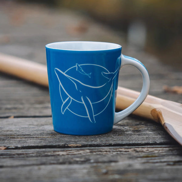 Tazza Porcellana Logo Balena | Blu