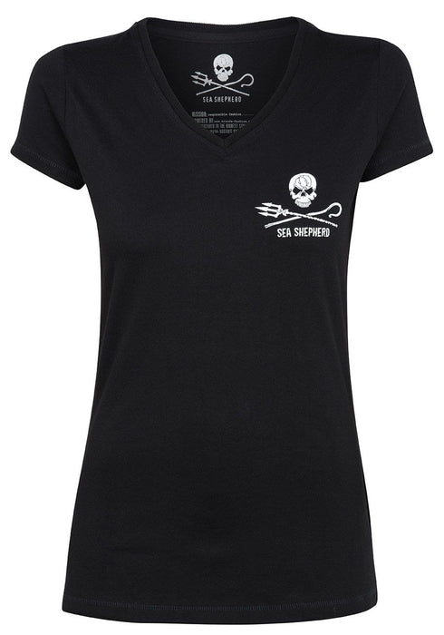 Maglietta Donna Sea Shepherd Jolly Roger | Nera