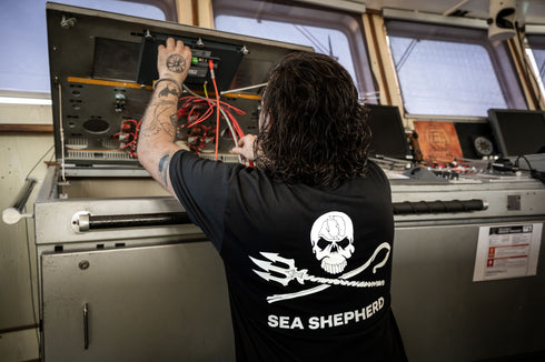Maglietta Unisex Sea Shepherd Jolly Roger | Nera