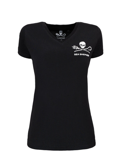 Maglietta Donna Jolly Roger | Nero