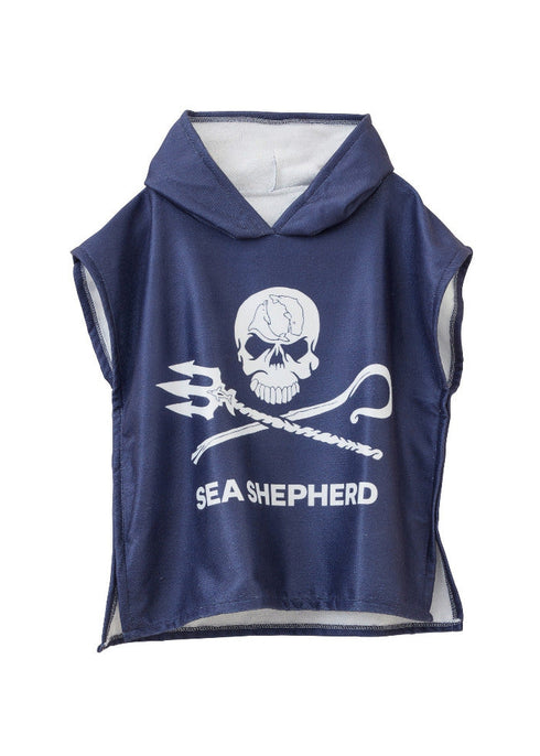 Poncho in telo mare Unisex Bambini Jolly Roger | Blu