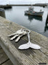 Whale Tail Keychain | Polished