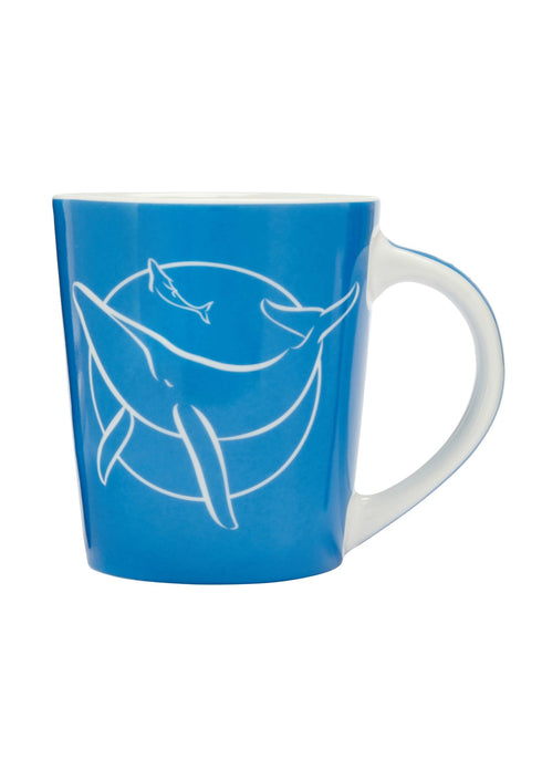 Porcelain Mug Whale Logo | Blue