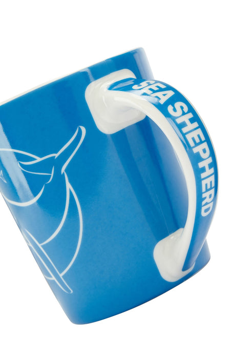 Porcelain Mug Whale Logo | Blue