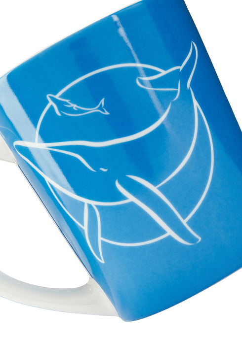 Porcelain Mug Whale Logo | Blue