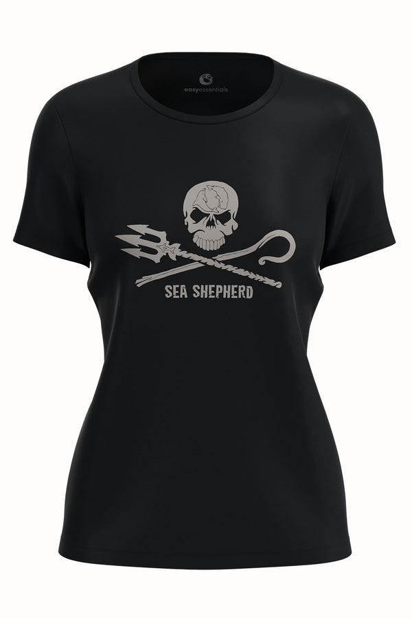 Women T-Shirt Sea Shepherd Jolly Roger | Black