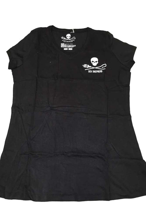 Maglietta Donna Sea Shepherd Jolly Roger | Nera