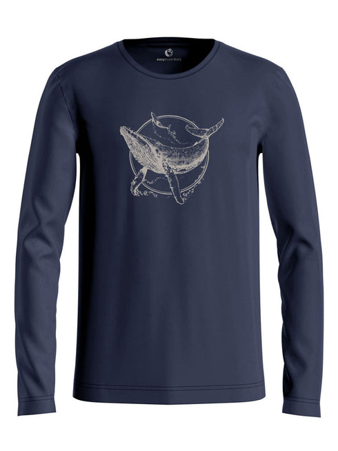 Maglietta Unisex Sea Shepherd Logo Balena a maniche lunghe | Navy