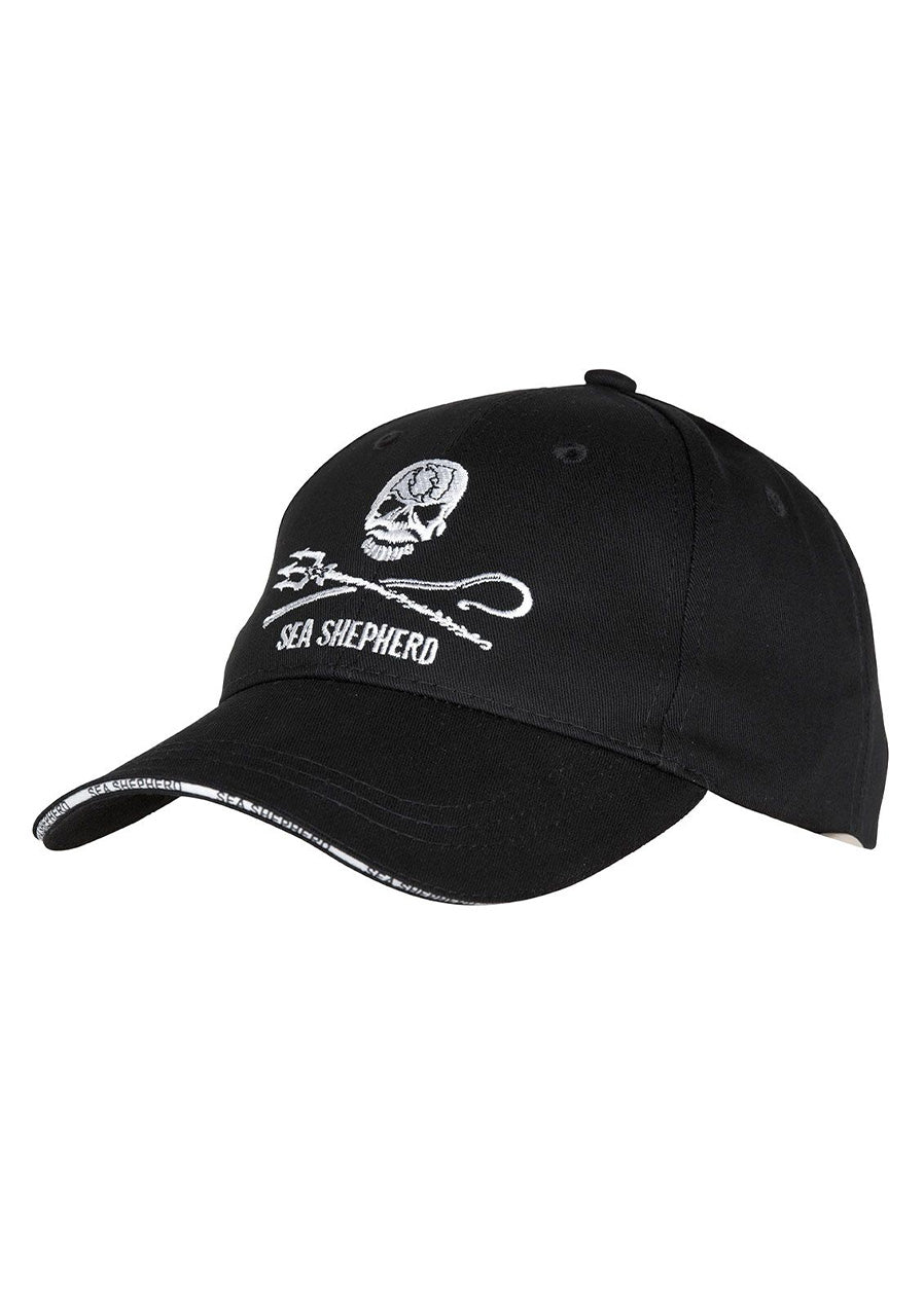 Cappellino Baseball Unisex In Denim Con Teschio Pirata Jolly Roger – Regolabile 55-59 Cm, Nero