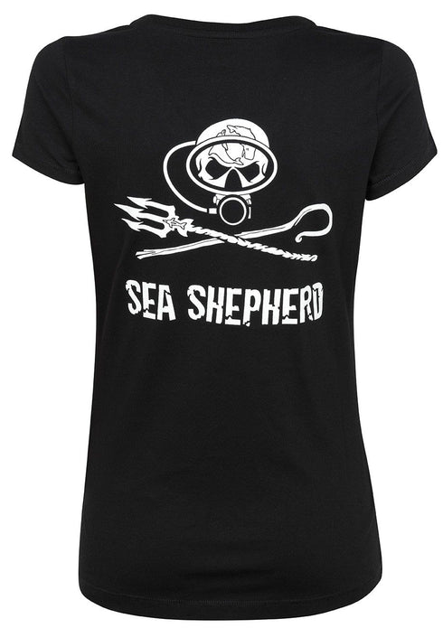 Maglietta Donna Sea Shepherd Jolly Diver | Nera