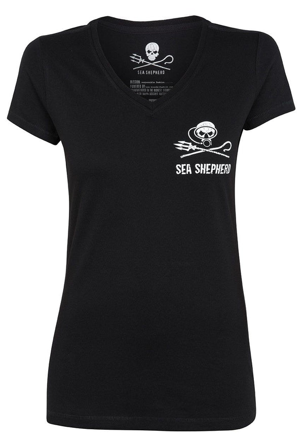 Maglietta Donna Sea Shepherd Jolly Diver | Nera